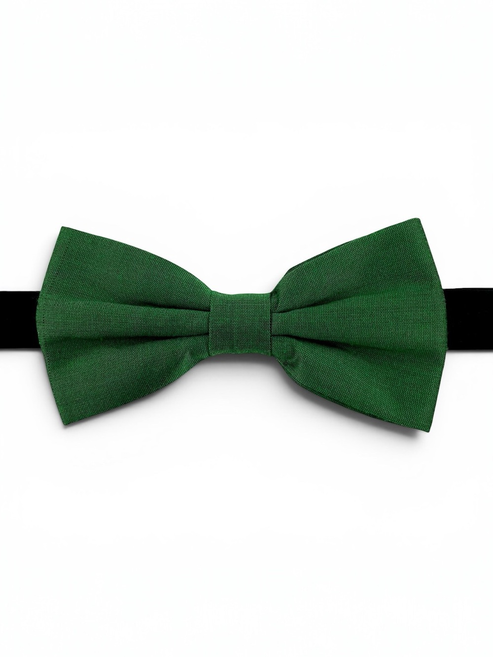 Men’s Emerald Green Silk Bow Tie – Pre-Tied Cotton Silk Blend